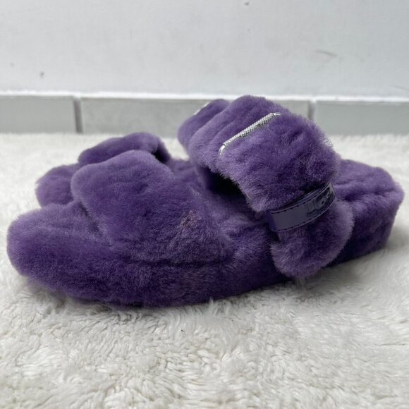 UGG Women's #1104662 Purple Fuzz Yeah Slide Sandals Slippers Shoes Size 6 - Picture 3 of 10